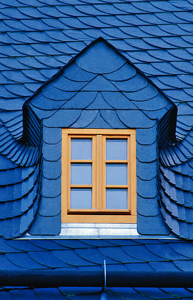 Fachwerkhaus Taura Fenster mit Schindeln