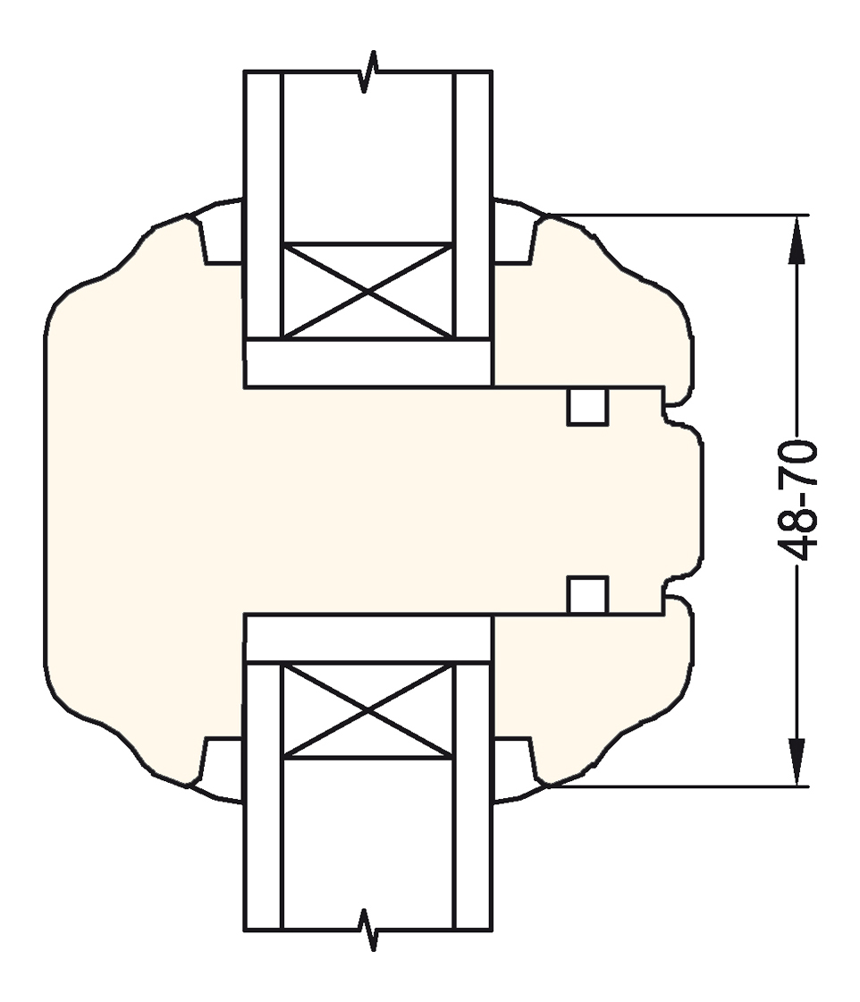 Konstruktionssprosse Stil 48-70 mm* KS48-70