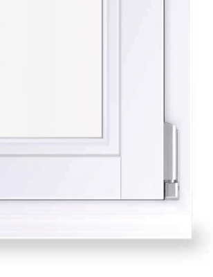 WERTBAU Fensterschnitt Holz Komfort H680, Innenansicht mit sichtbarem Beschlag