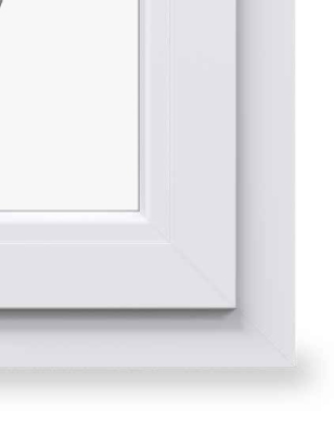 WERTBAU Fensterschnitt Kunststoff Exklusiv K825, Innenansicht mit sichtbarem Beschlag