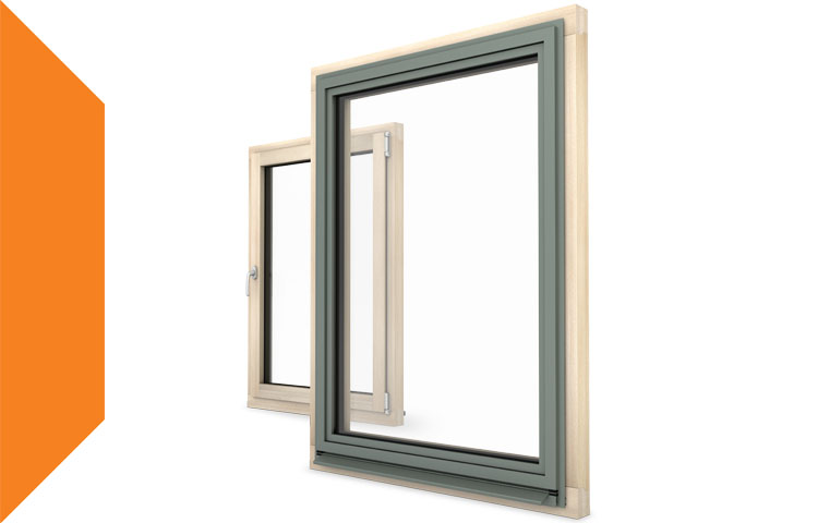 Holz Aluminium Fenster Innen- und Aussenansicht